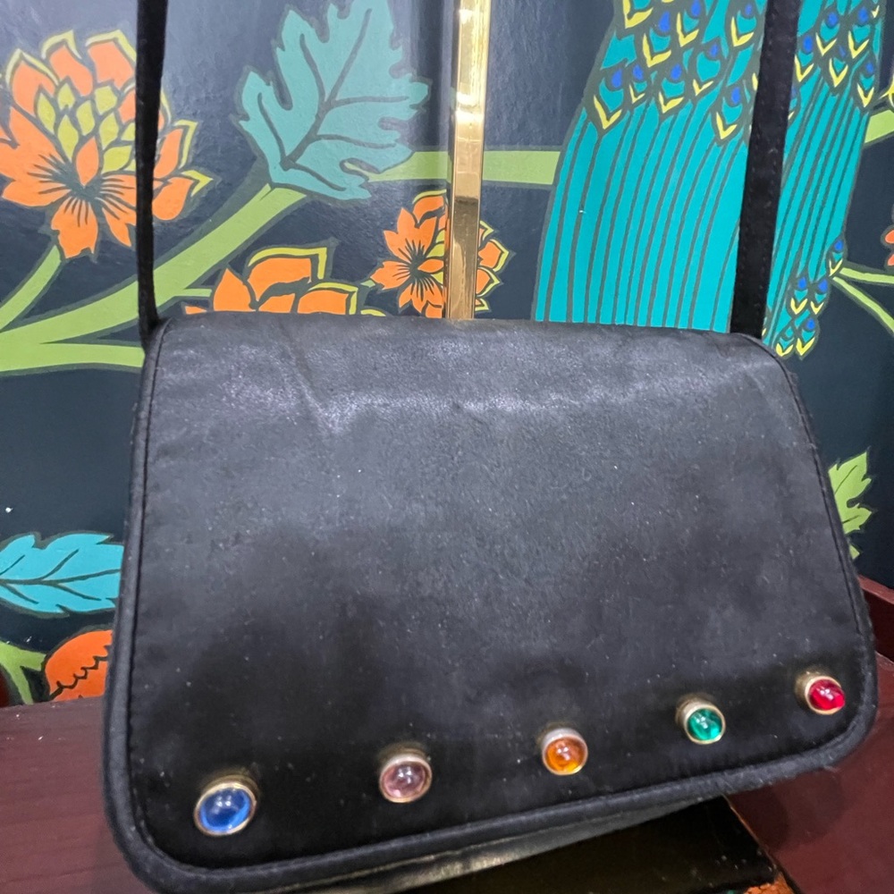 Bally Black Crossbody Bag with Colorful Gem Accents - Picture 3 of 6